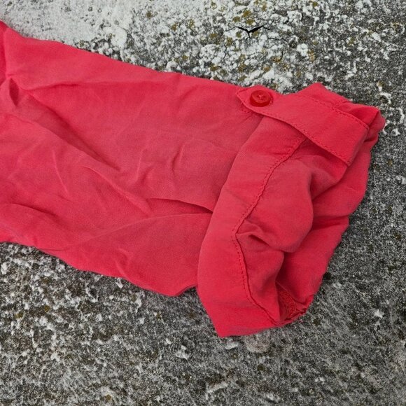 Daisy Fuentes Women Top Shirt Rose Pink Rayon Long Sleeve Blouse Size XL - Picture 9 of 12